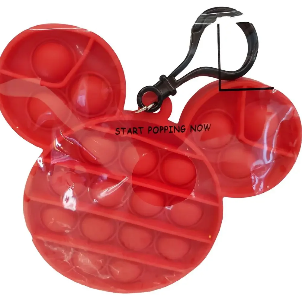 Disney Mickey Mouse Popper Fidget Keychain Sensory Toys Backpack Charm